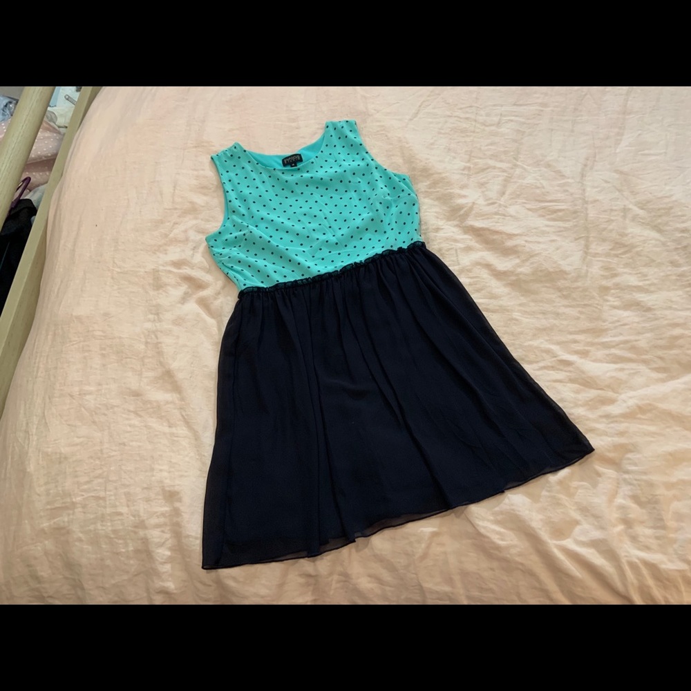 Enfocus Studio Beautiful Dress Navy & Aqua